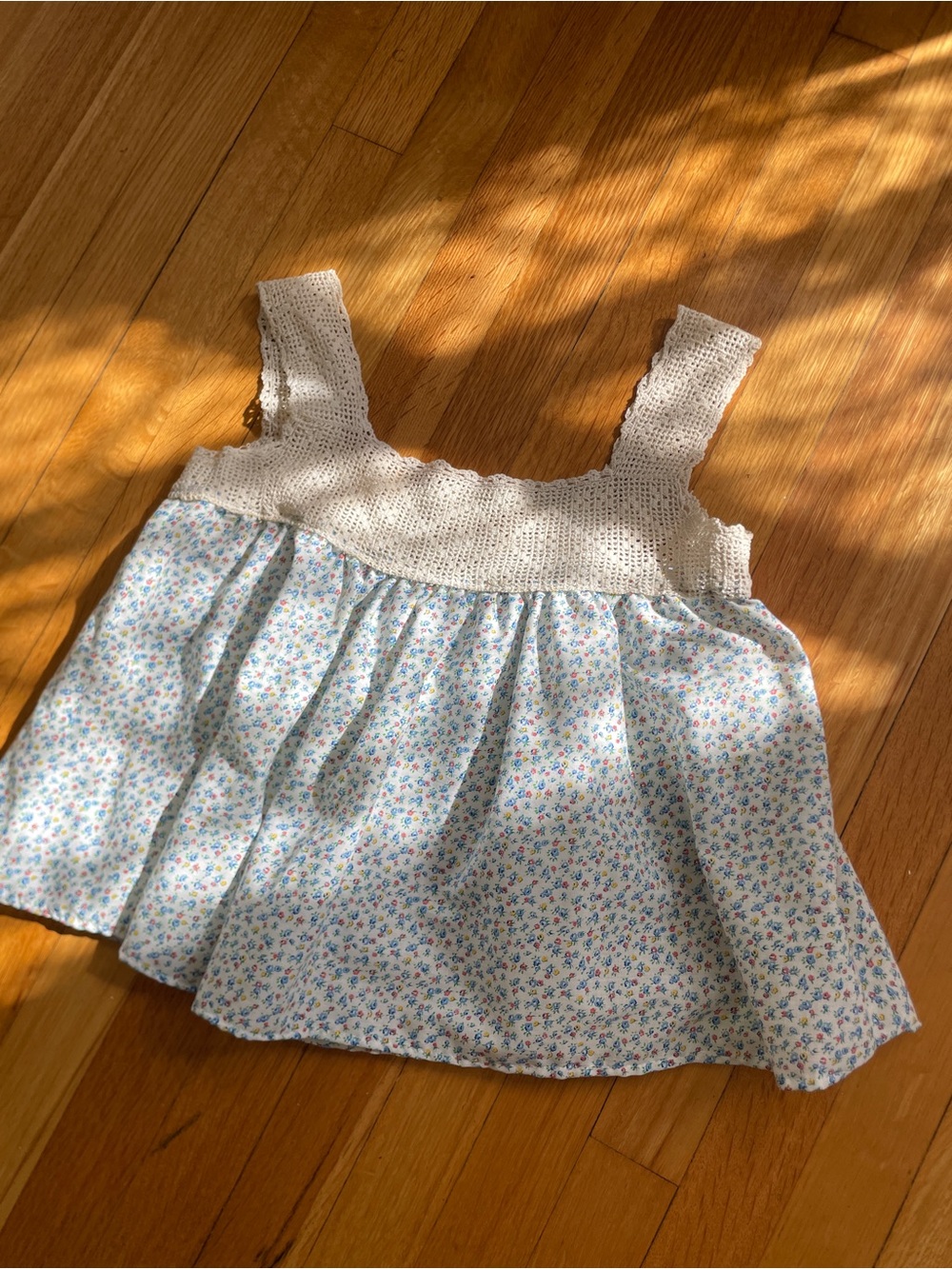 Handmade Vintage Yoke and Fabric Top